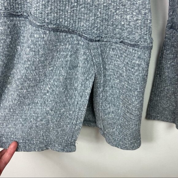 Free People Londontown Thermal Tunic Top Grey Size Small Asymmetric Hem Boho S‎ - Picture 6 of 12